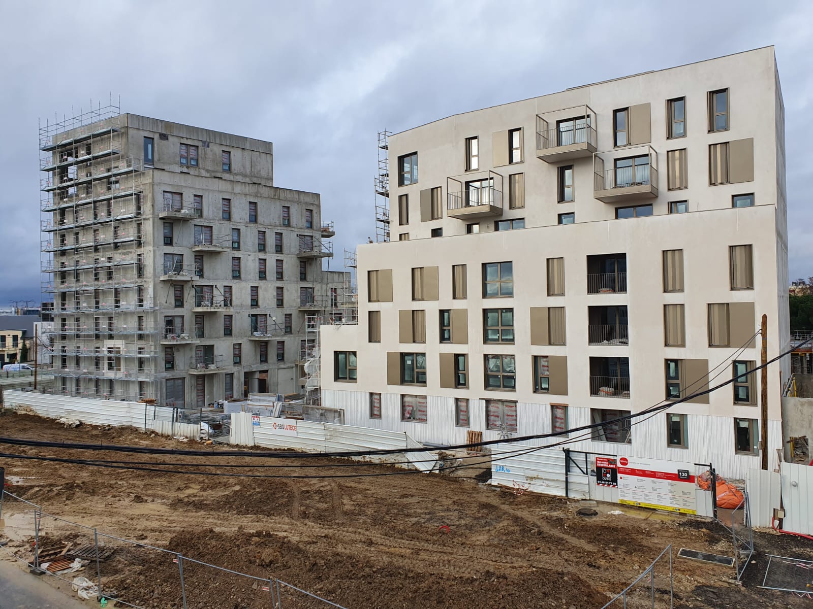 Chantier des logements collectifs de Chevilly-la-Rue, vue extérieure
